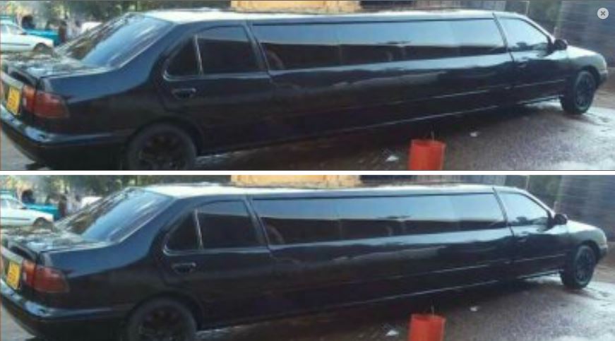 Kiambu man builds a Limousine from his Nissan Sunny B14, charges Sh. 50,000 for hire