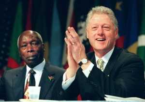 President Moi with President Clinton