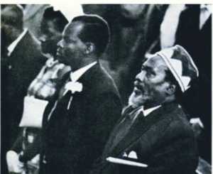 Mzee jomo kenyatta at the wedding of his young political ally