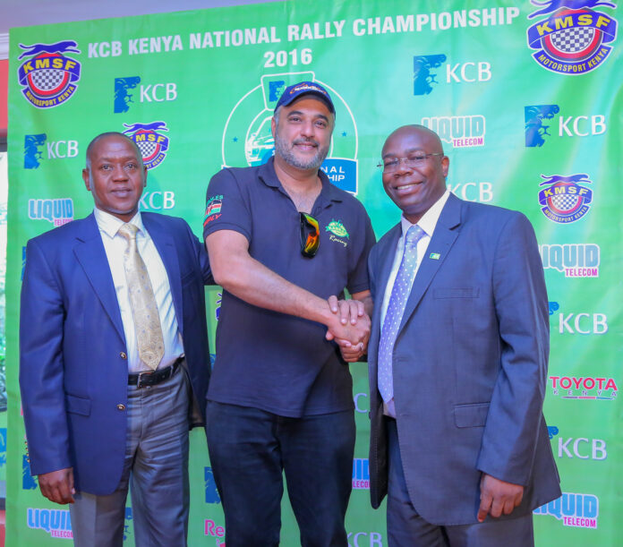 From left; KMSF Director, Phineas Kimathi, Chantall Young, Tash Tundo and KCB Regional Business Manager - Nairobi, Metric Mukhalasie - Bizna