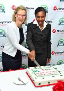 L-R, Sabine Bauchau (Marketing Director Africa - Moneygram), Rosemary Githaiga (Company Secretary - Co-op Bank) - Bizna