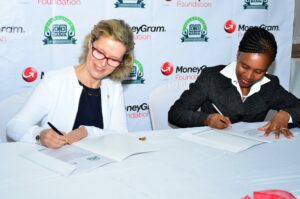 L-R, Sabine Bauchau (Marketing Director Africa - Moneygram), Rosemary Githaiga (Company Secretary - Co-op Bank) - Bizna