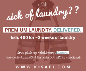 You can get two weeks of laundry at only Ksh. 350!