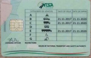 Photos of new digital driving licences with driver's details