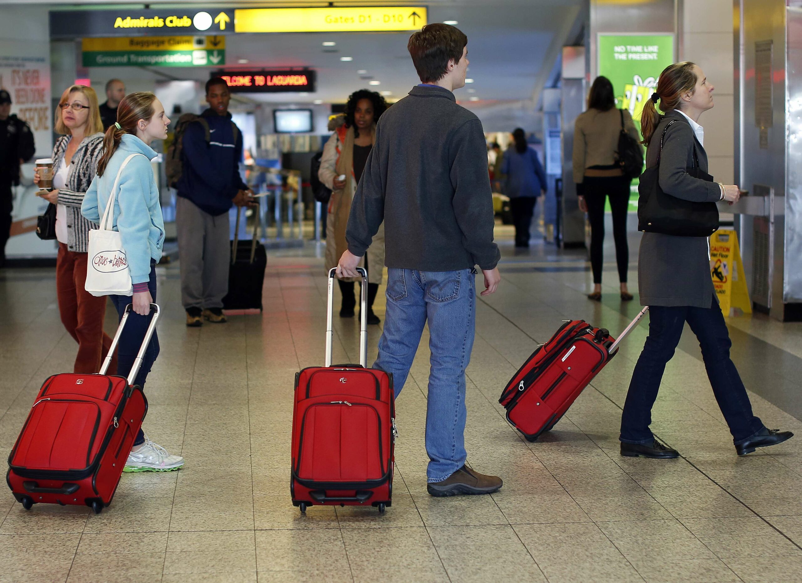 Passengers in an airport