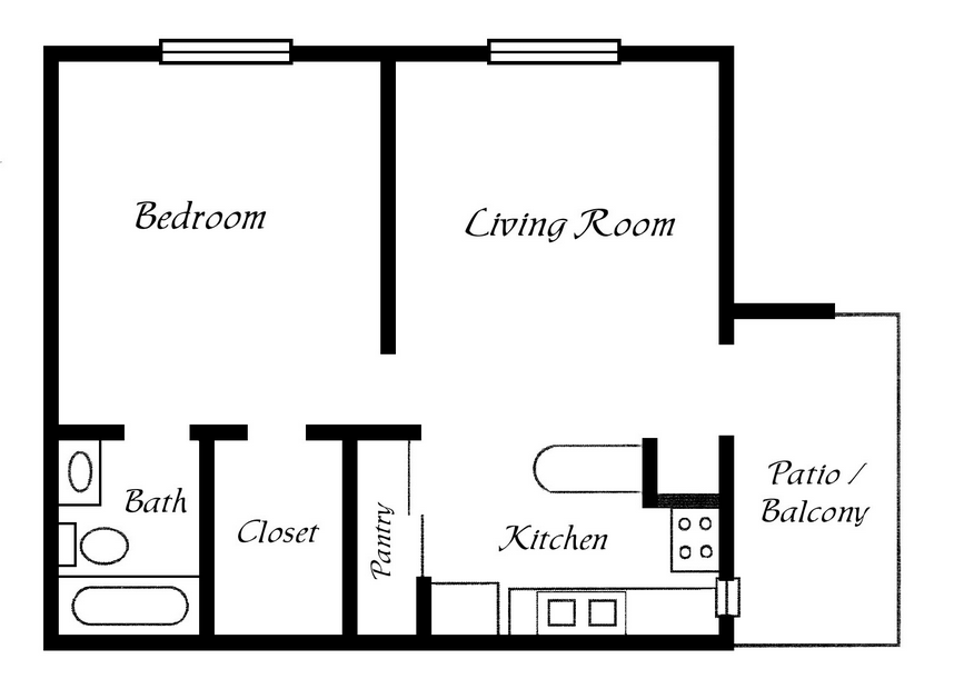 One bedroom house  plans  for you