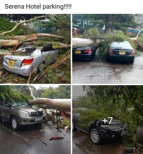Nairobi Floods: photos of cars destroyed outside Serena
