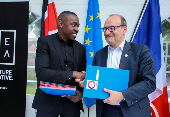 HEVA Managing Partner Mr. George Gachara and AFD’s chief executive officer Mr. Rémy Rioux at the signing ceremony