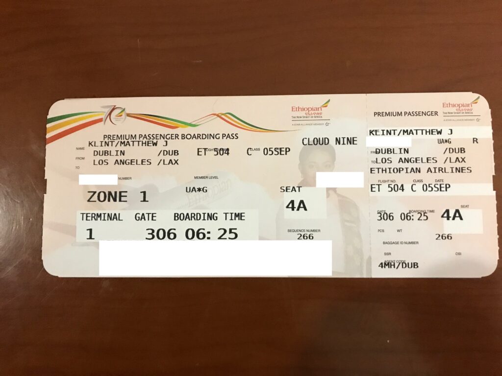 ethiopian airlines baggage price