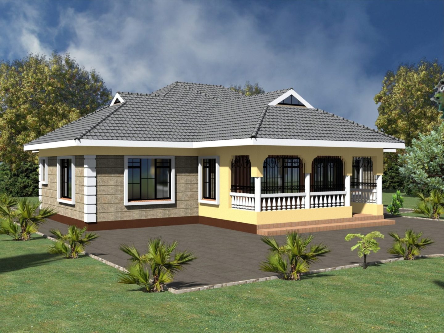 How to build a three bedroom  house  in two phases Kenyan  