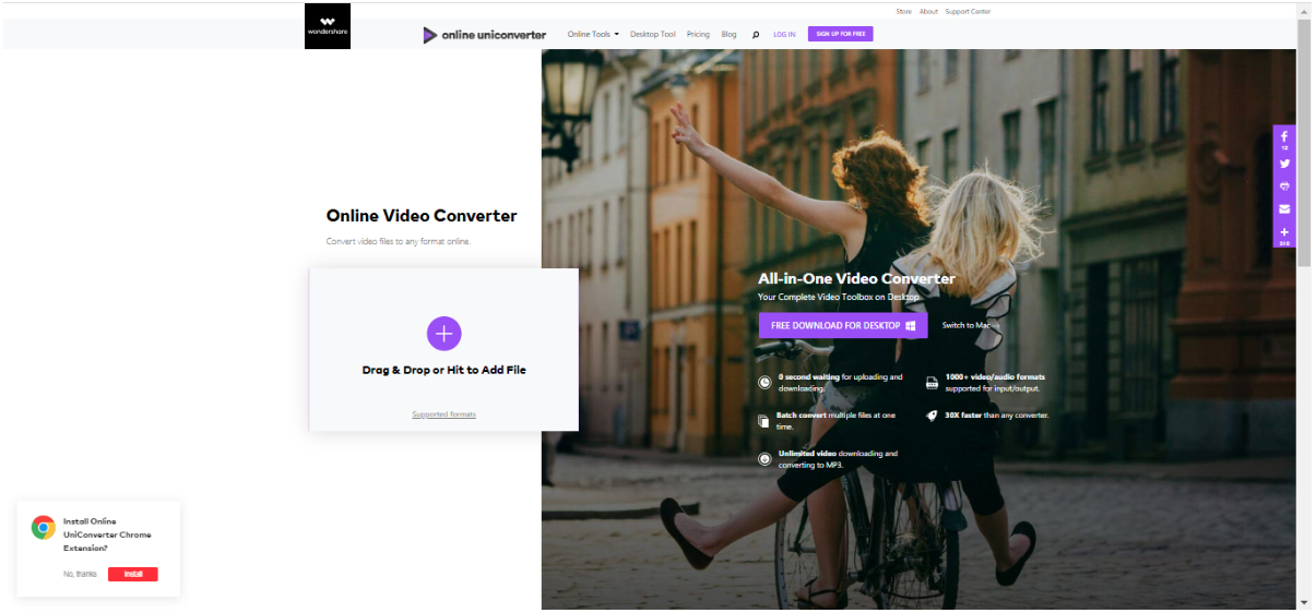 How to use online video converter