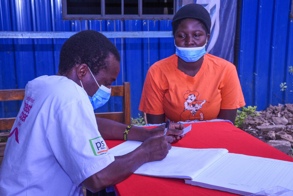 Tunza Health Network providers register women who went for free cancer screening at Kasabuni Baptist Church in Baba Dogo, Nairobi - Bizna Kenya