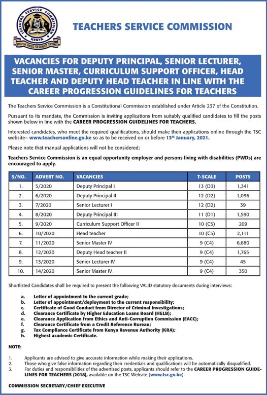 How To Apply For New TSC 15 226 Promotion Vacancies For Teachers How To Apply For New TSC 15 226 Promotion Vacancies For Teachers