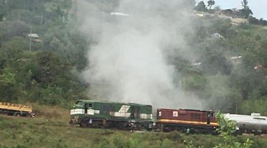 Nanyuki train bound for Nairobi catches fire in Murang’a
