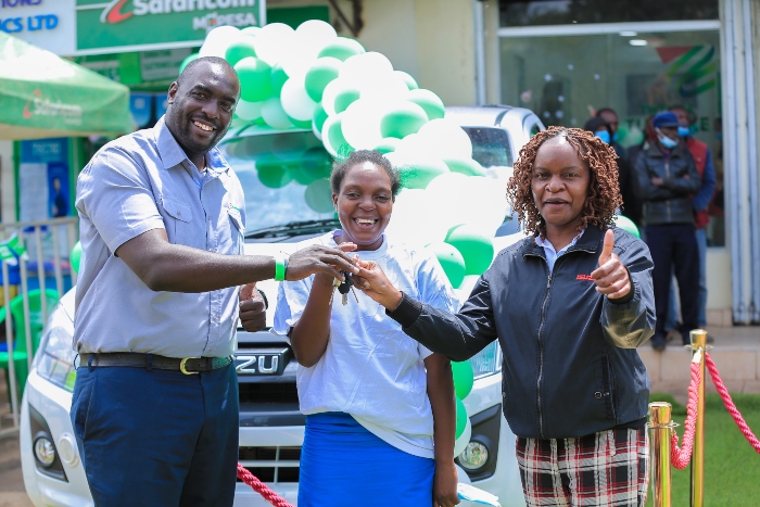 Safaricom Rewards M-PESA Business Owners With 8 Pick-Ups, 64 Tuktuks