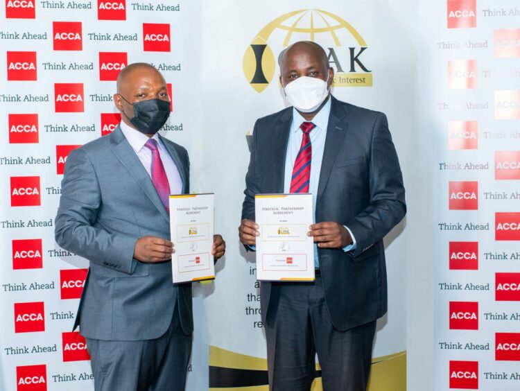 ACCA Partners with ICPAK to Enhance Member Benefits and Increase Access to Learning Resources 1 ACCA Head of Market Dvpt Africa(R)George Njari &ICPAK CEO Edwin Makori display the partnership agreement between the two entities that will enhance member benefits and increase access to learning resources - Bizna Kenya
