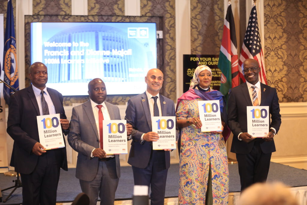 L-R: Johnson Nanjakululu Technical Education officer at Ministry of Higher Education Science and Technology, Kenya, Eng. John Tanui, Dr Sanjeev Khagram, Dean and Director, Thunderbird School of Global Management, Amb. (Dr) Amina Mohamed, Cabinet Secretary, Ministry of Sports Culture and Heritage and Philip Thigo, Senior Director for Africa, Thunderbird School of Global Management – Bizna Kenya