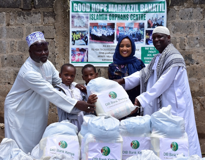 DIB Bank Kenya donates food to vulnerable family
