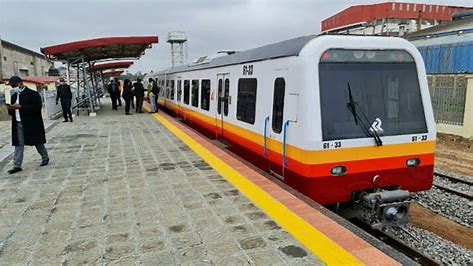 Nairobi Commuter Train at a railway station