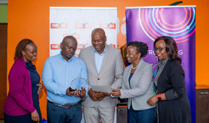 L-R Naivas HR Manager Mary Kinyua & CCO Willy Kimani; Ipsos In Kenya MD, Chris Githaiga, BSD Group CEO & Founder, Eva Muraya