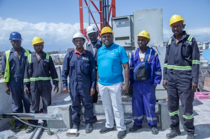 Telkom Kenya’s CEO - Mr. Mugo Kibati inspecting a 4G Network Expansion site at Spaki, Mombasa - Bizna Kenya