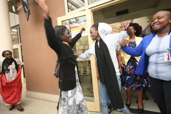 Diana Chepkemoi arrives at JKIA