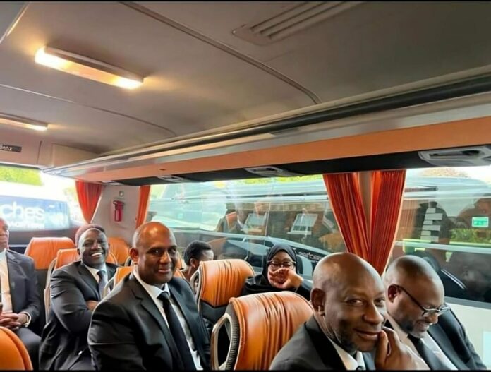 President Ruto rides in Bus