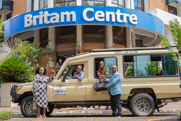 Bonfire’s MD Sarah Kabu, Britam’s Partnership and Digital Director – Evah Kimani, Qhala CEO – Shikoh Gitau, and Bonfire’s CEO – Simon Kabu, soon after launching a new travel Insurance plan by Britam General Insurance, in partnership with Bonfire Adventures and digital innovation lab Qhala, targeting domestic tourists - Bizna Kenya (Publisher)