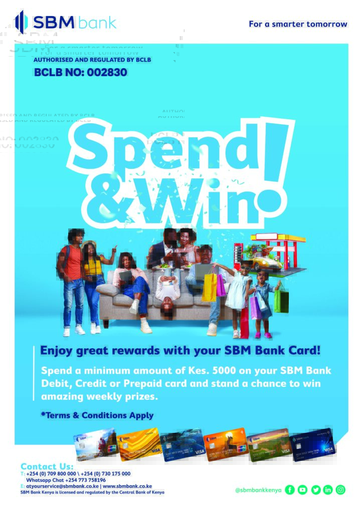 SBM Bank Launches a "Spend and Win" Campaign for its Customers  - Bizna Kenya