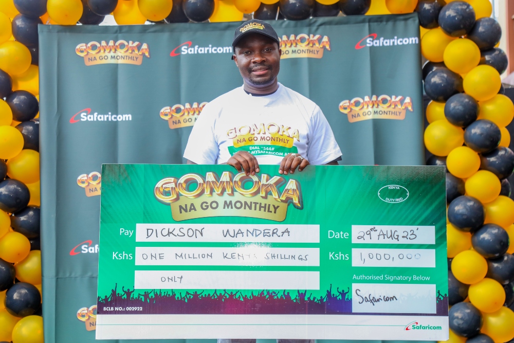 Dickson Wandera has won the second KES 1M in the ongoing Safaricom Gomoka na Go Monthly Promotion 1 Dickson Wandera