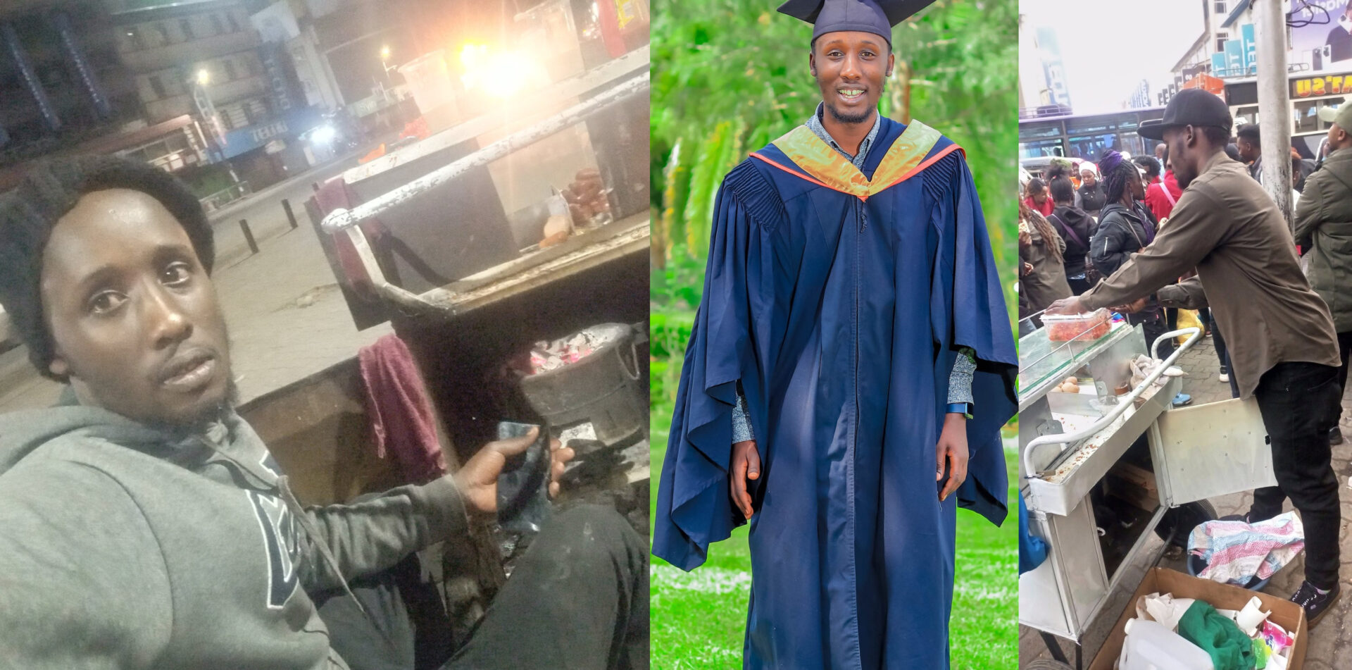 Graduate gives up on jobs, starts selling smokies and eggs at Archives Nairobi