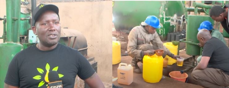 Meet Murang’a man making cheap petrol and diesel from plastics