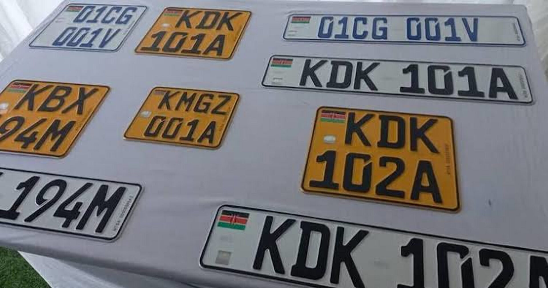 Why there are no KAF, KDF, I and O license plates in Kenya