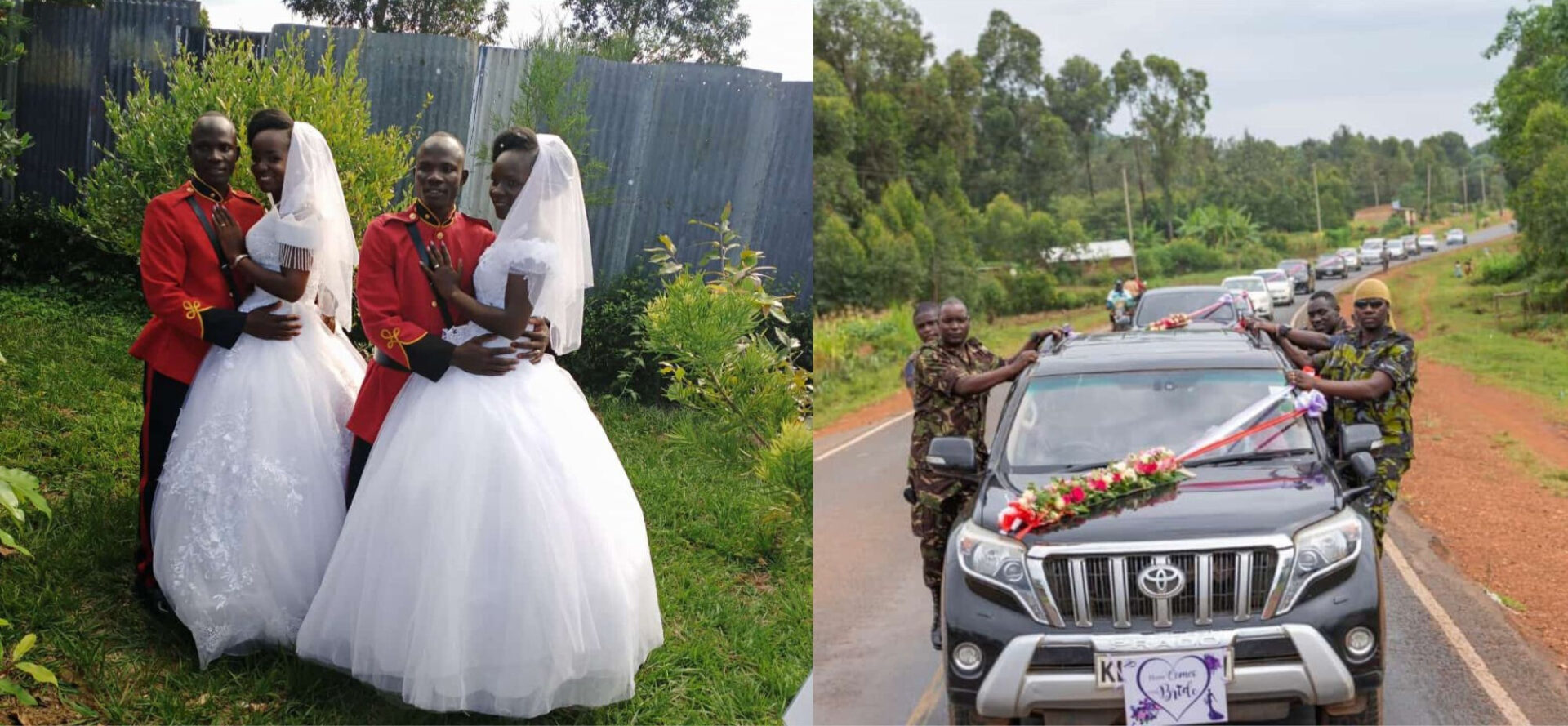 Military twins who scored same KCPE marks, went to same school, marry on same day