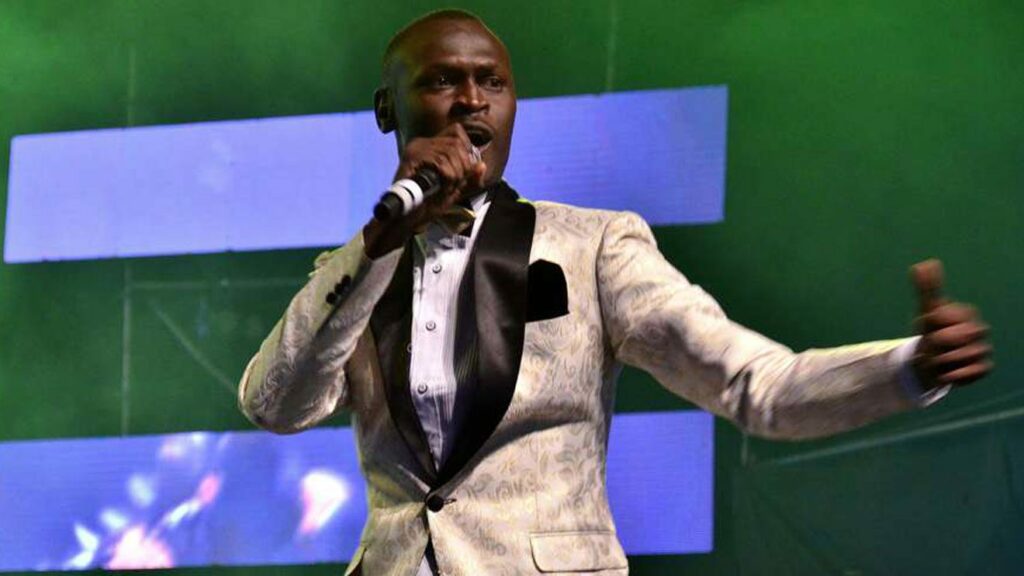 Kenyan rapper King Kaka performs on stage