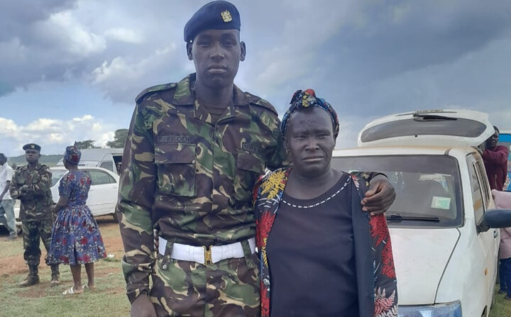 KDF soldier makes 'Mama Fua' mum proud during pass out parade