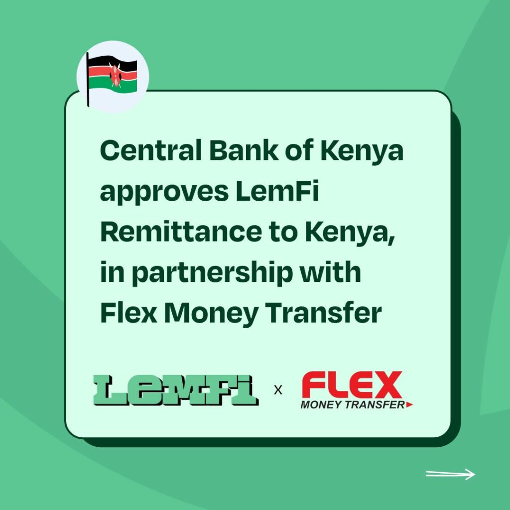 CBK approves LemFi’s remittances to Kenya, in partnership with Flex Money Transfer