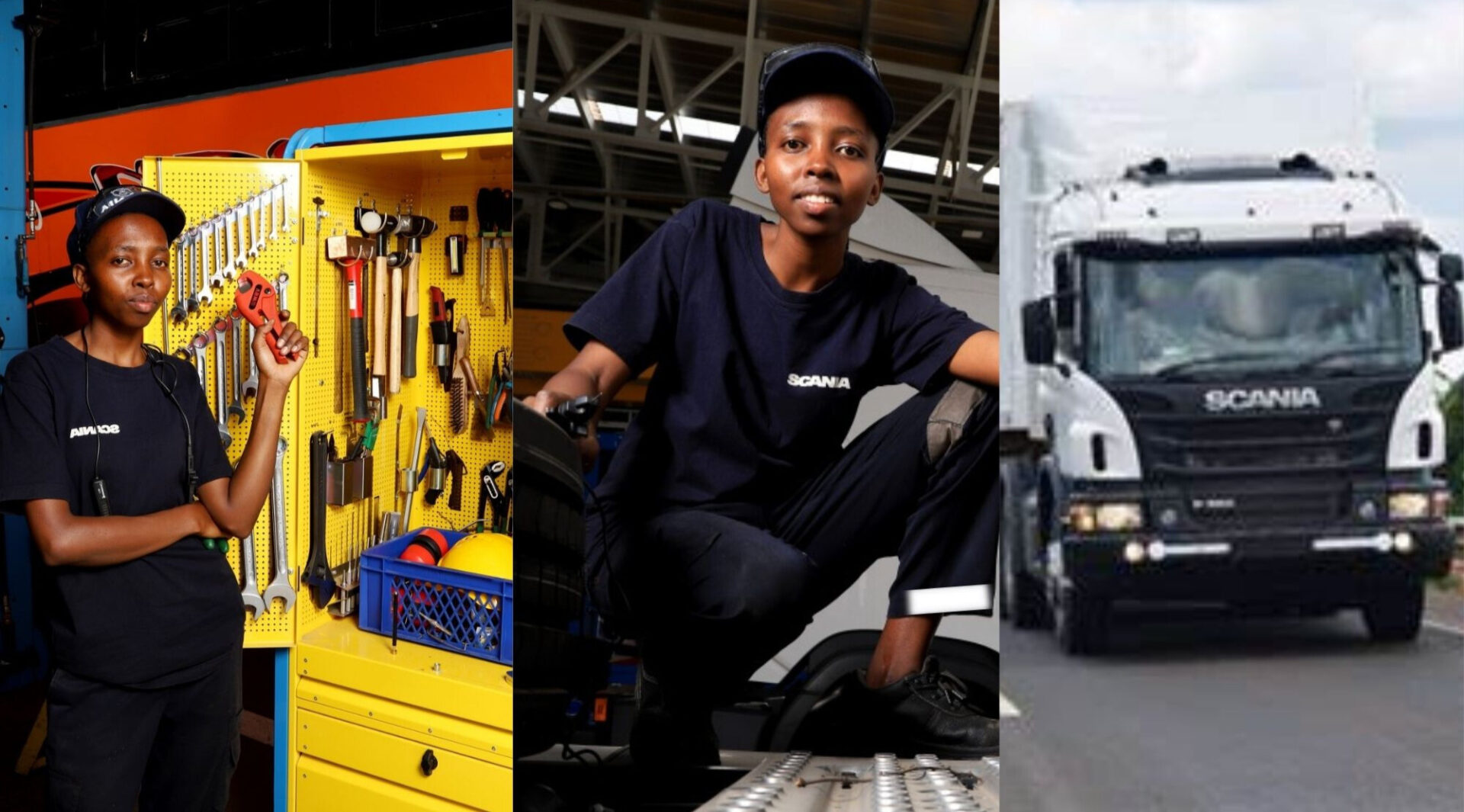 Mental muscle beats physical muscle, says young lady working as Scania technician