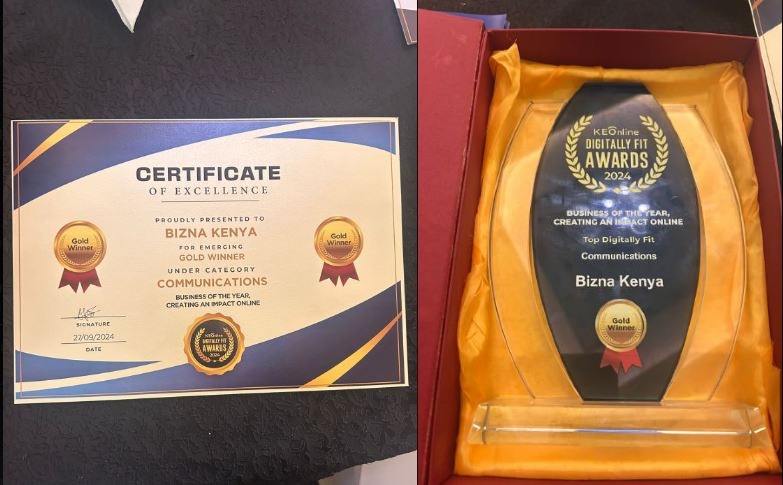 Bizna Kenya wins the prestigious Digitally Fit Business of the Year Award