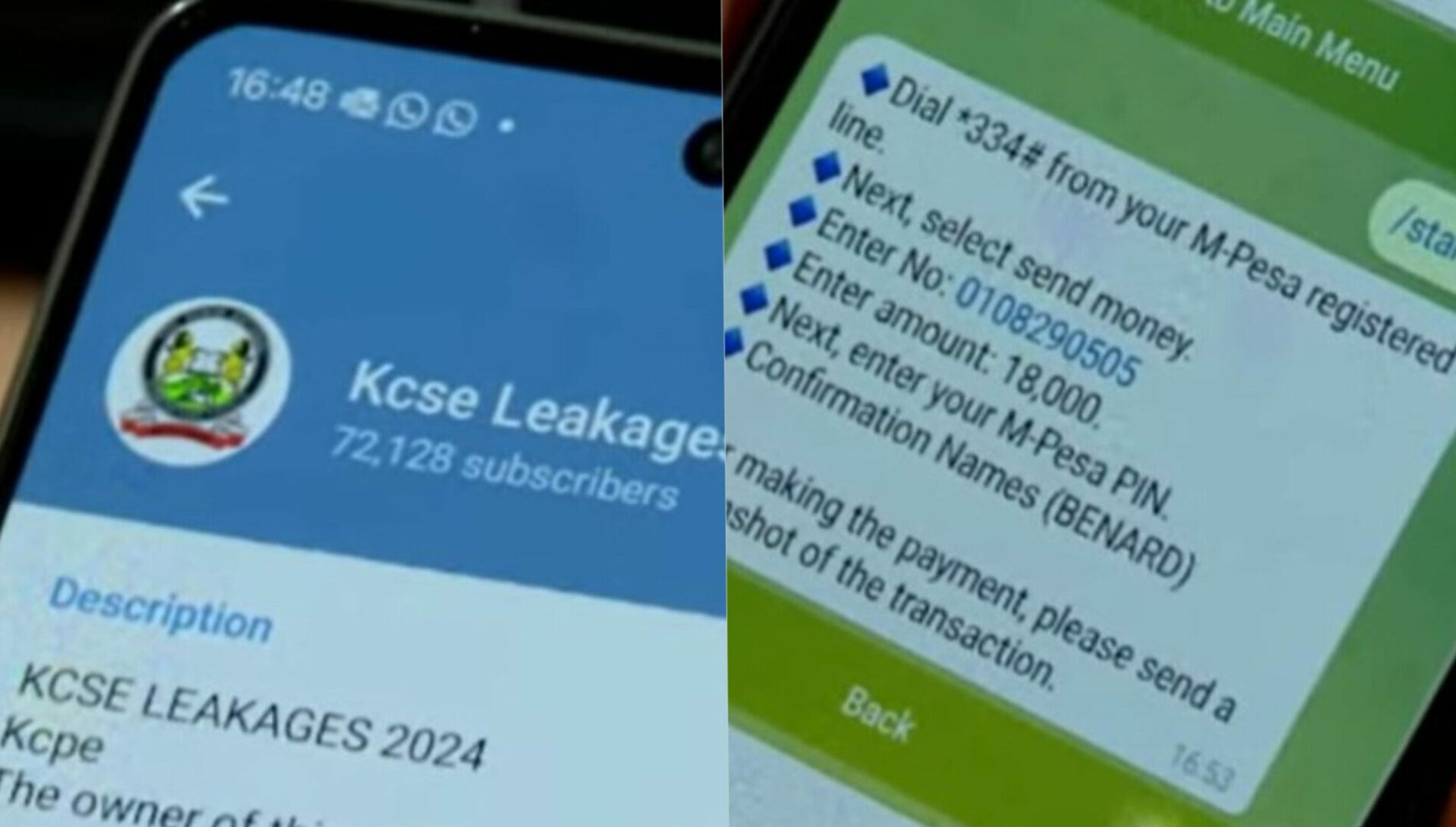 How scammers mint millions leaking KCSE papers on Telegram