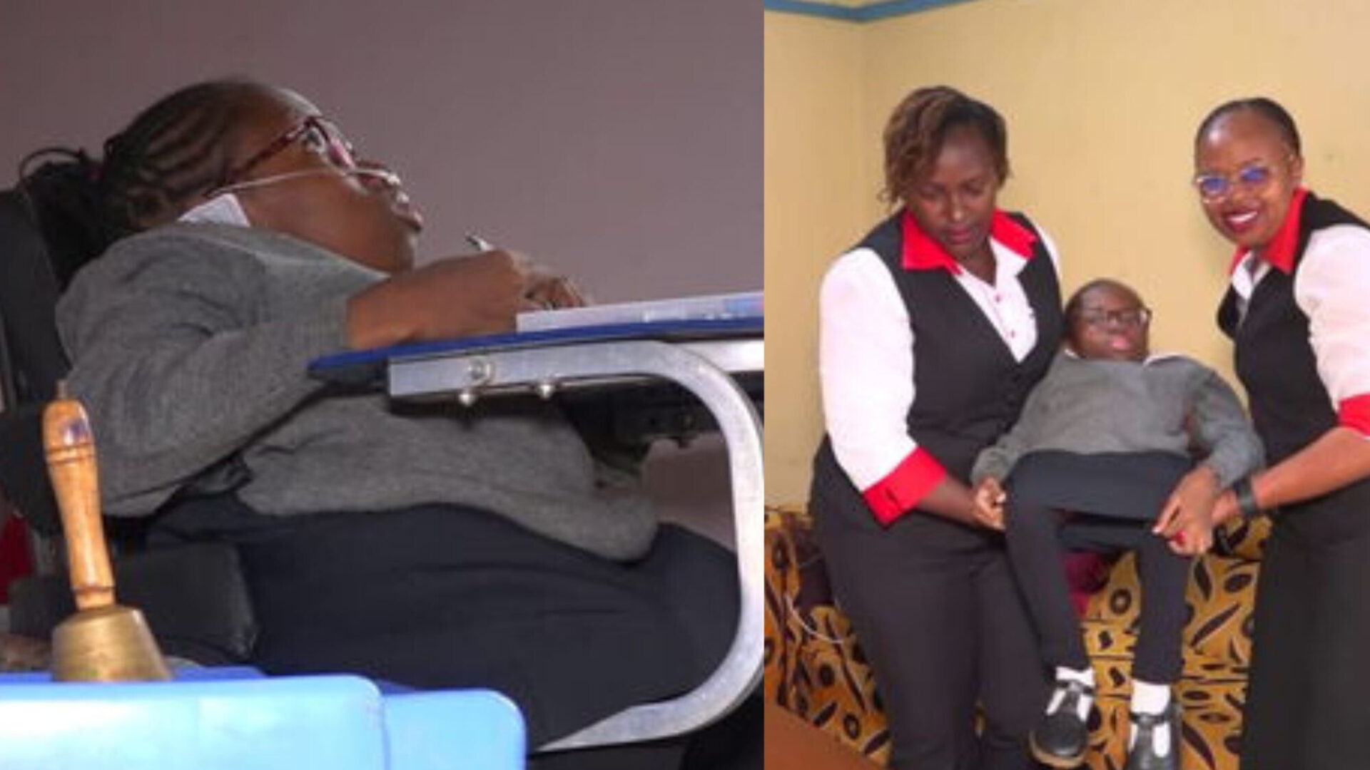 Meet bright KCSE candidate sitting for national exams in Oxygen mask