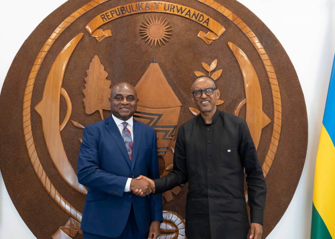 Rwandan President Paul Kagame receives Prof. Kingsley Moghalu, ASG President, shares vision of ASG value