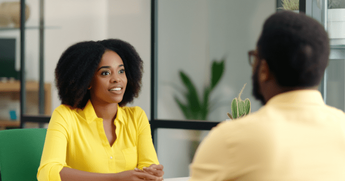 Black woman in interview, salary expectation question