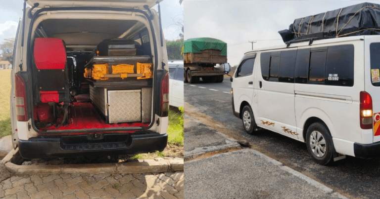 Picture of a hearse.