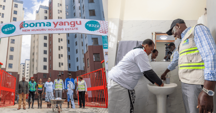 President William Ruto, when he launched the Mukuru housing project.
