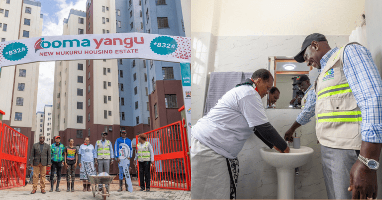 President William Ruto, when he launched the Mukuru housing project.