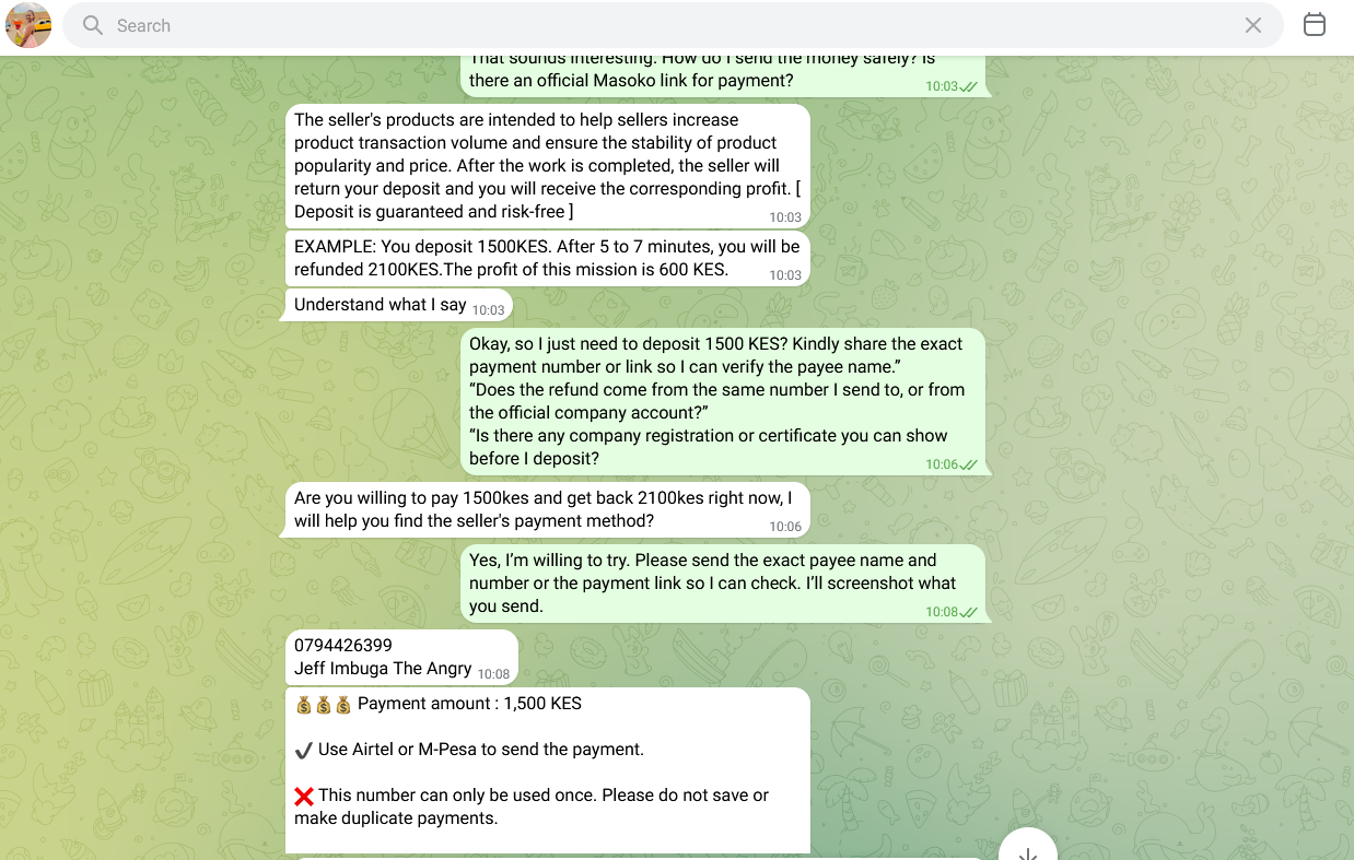 Exposed: How the Masoko online job scam works, why thousands fall for it 5 Exposed: How the Masoko online job scam works, why thousands fall for it
