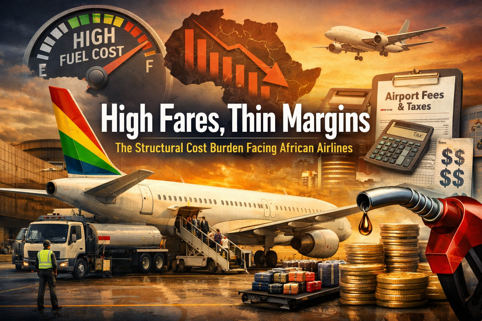 High fares, thin margins: The structural cost burden facing African airlines