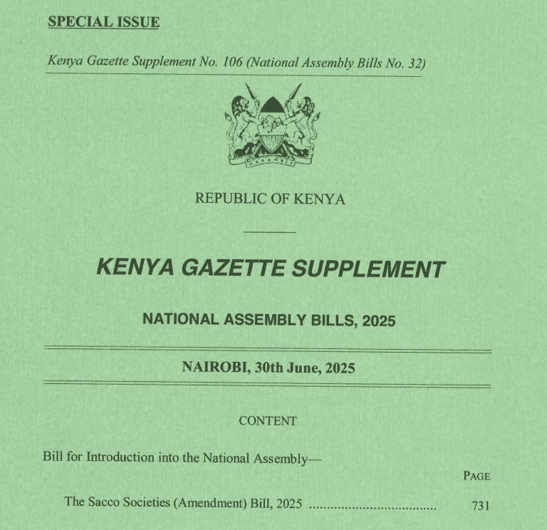 New SACCO Amendment Bill 2025 could change how Kenyans save and borrow