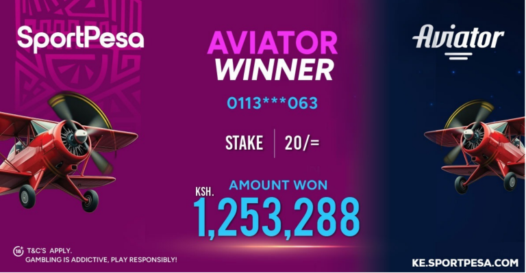 From KSh 20 Aviator Stake to KSh 1.25M With SportPesa Kenya Aviator Multiplier